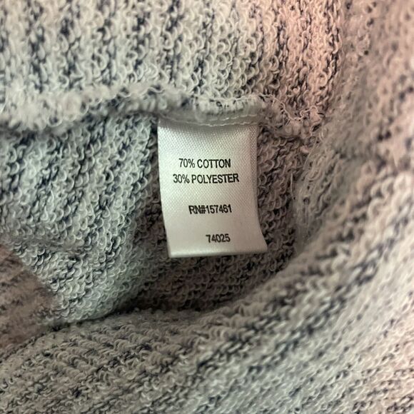 Onyx Moda Womens XL Womens Sweatshirt Top Athleisure Zipper Blue Stripe - Picture 4 of 7